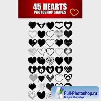 Free 45 Heart Custom Shapes