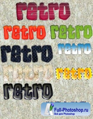 Retro Text Styles for Photoshop