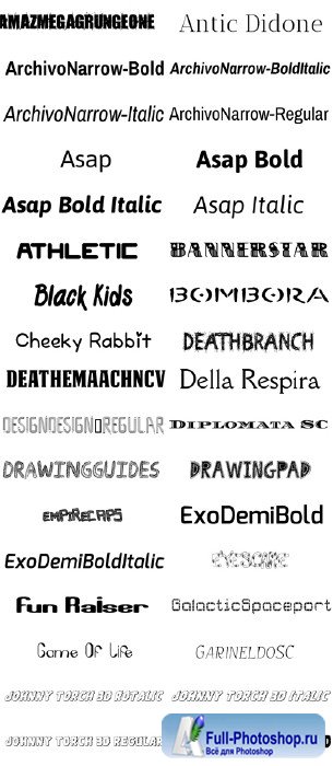 89 Fonts Pack 