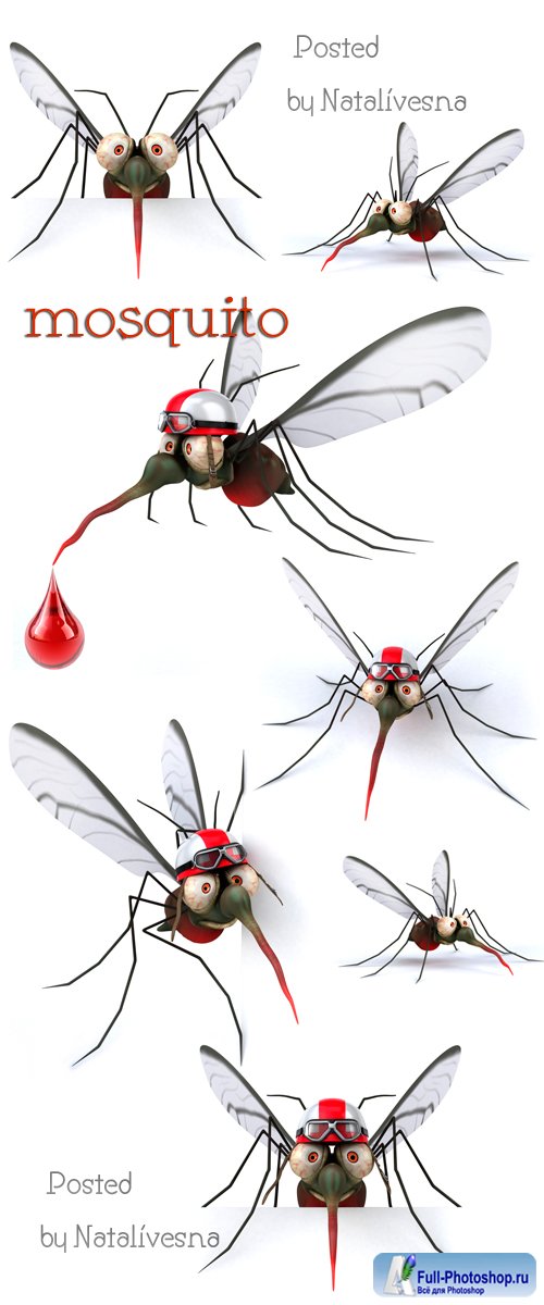 3D     / 3D Mosquito - Stock photo