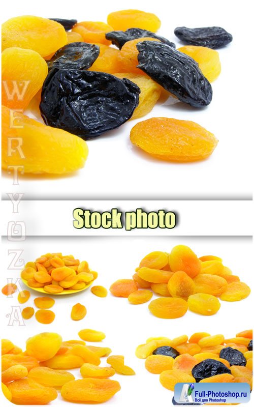       / Dried apricots, prunes - raster clipart