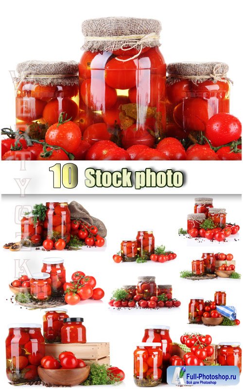  ,   / Canned tomatoes - Raster clipart