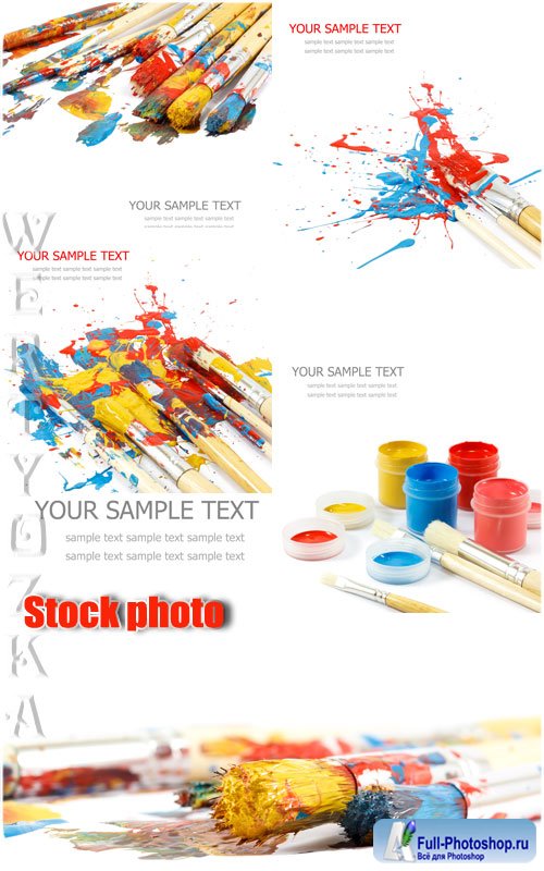    / Paints and brushes - Raster clipart