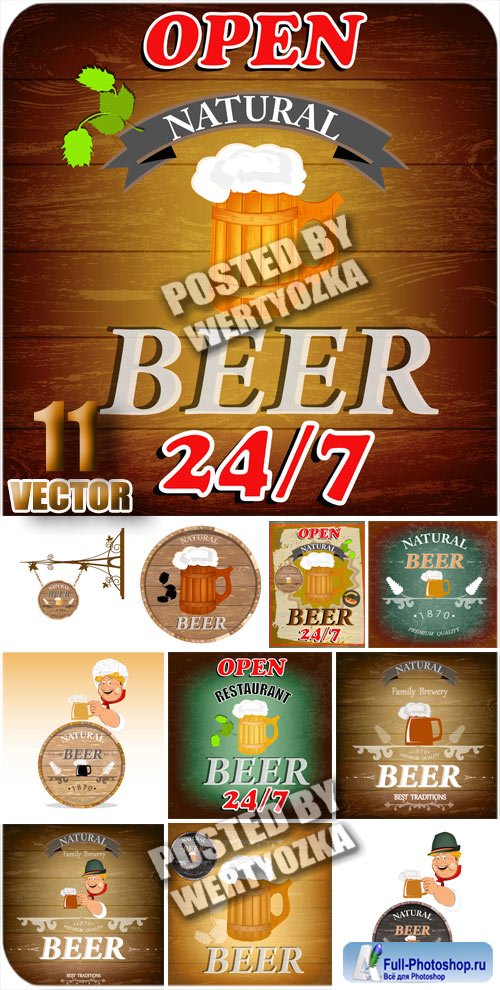 ,      / Beer - Stock vector