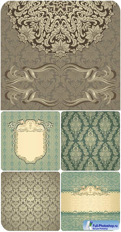 ,    / Patterns, vintage vector backgrounds