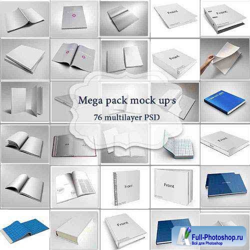 MEGA COLLECTION PSD BOOK MOCK UPS