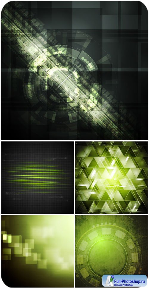       / Dark vector backgrounds with green abstraction