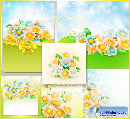     - Flower backgrounds in a vector