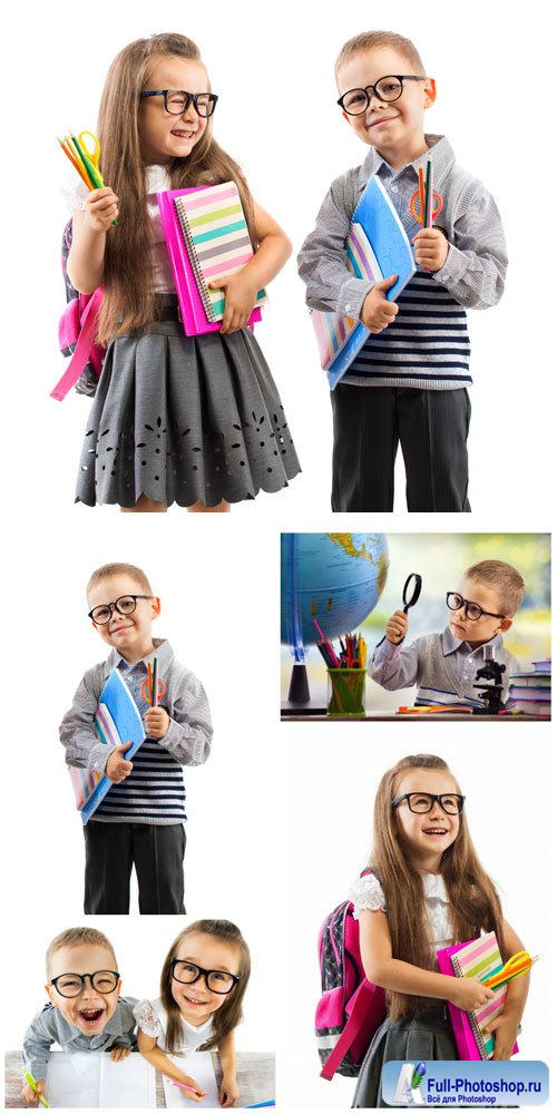 , ,    / Children, students, boy and girl - Stock Photo