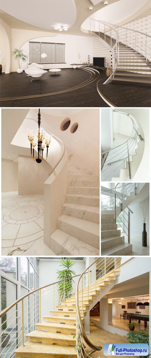 Interior, various stairs - stock photos