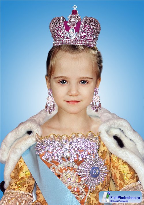 Шаблон для фотомонтажа девочкам – Принцесса