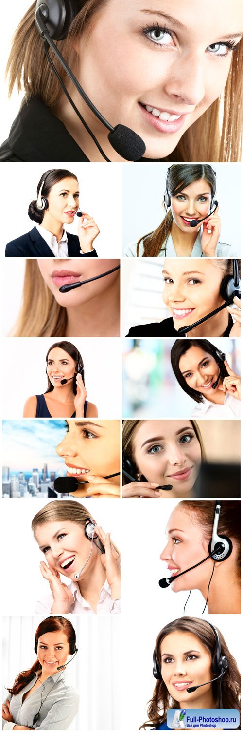 Operator, women at work - stock photos