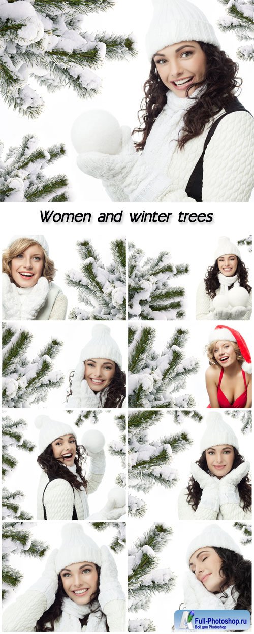 Women and winter trees