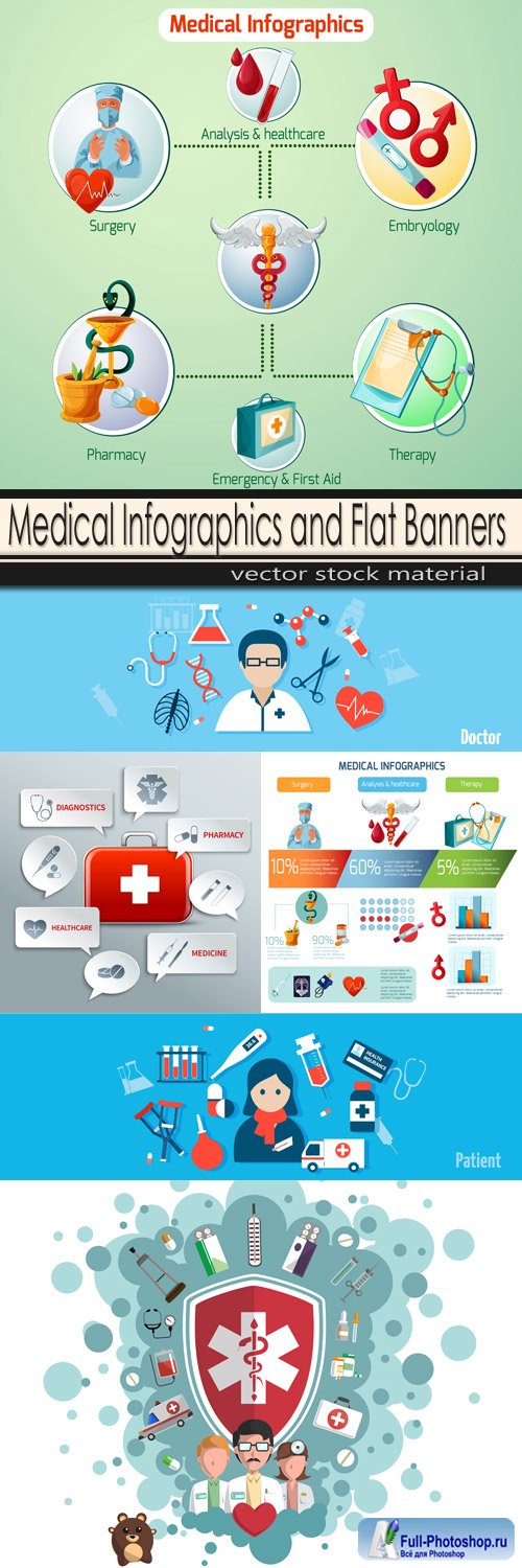 Medical Infographics and Flat Banners