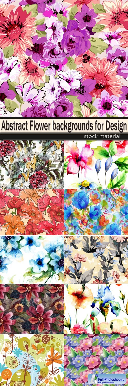 Abstract Flower backgrounds for Design