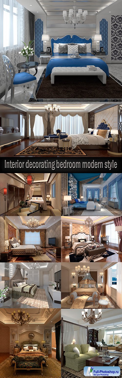 Interior decorating bedroom modern style