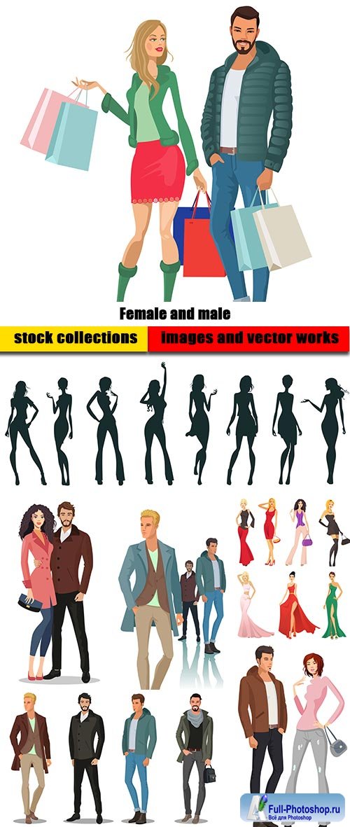 Female and male - Fashion shopping