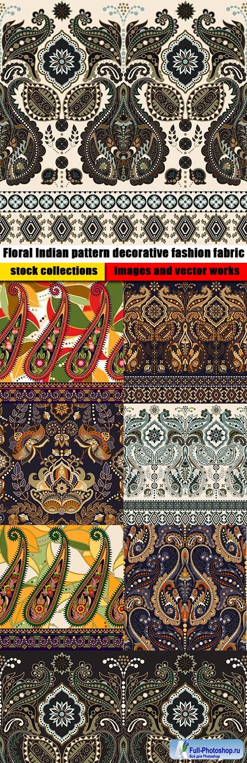 Floral Indian pattern decorative fashion fabric