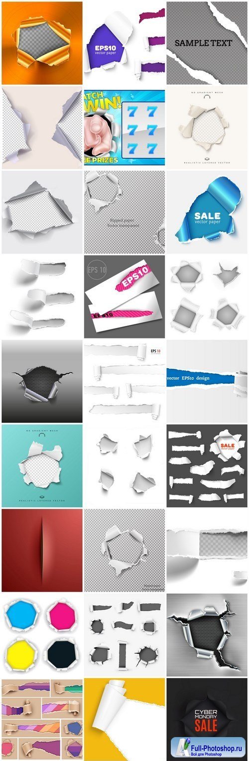 Torn Hole Design Elements