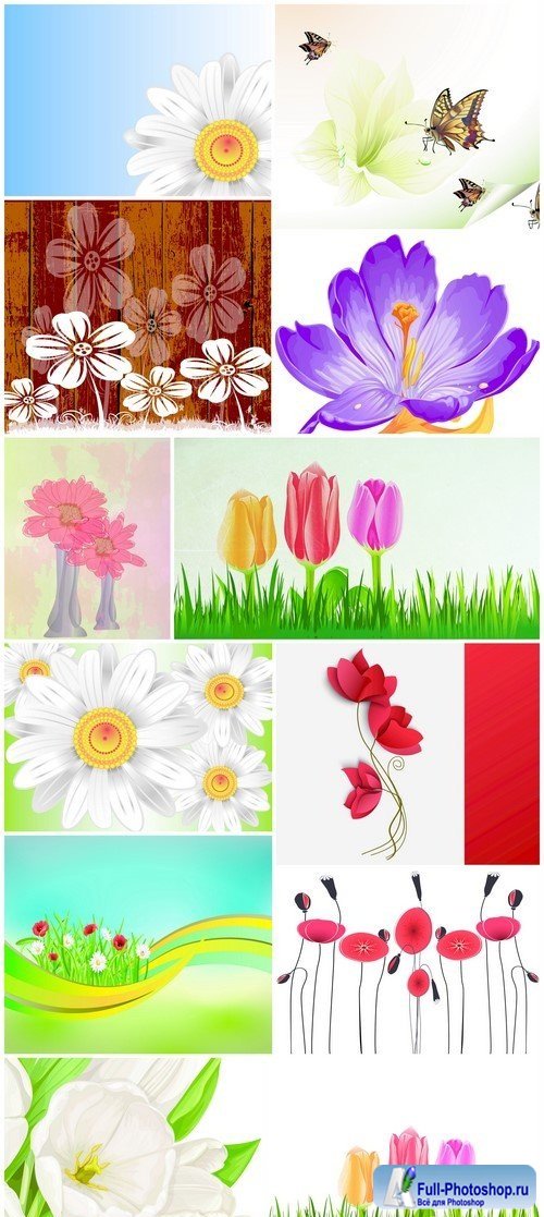 Flowers nature background 12X JPEG