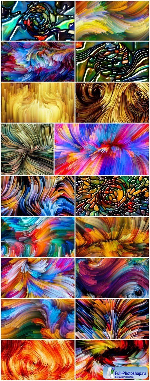 Exploding Color and Abstract Backgrounds 2 - Set of 20xUHQ JPEG Professional Stock Images