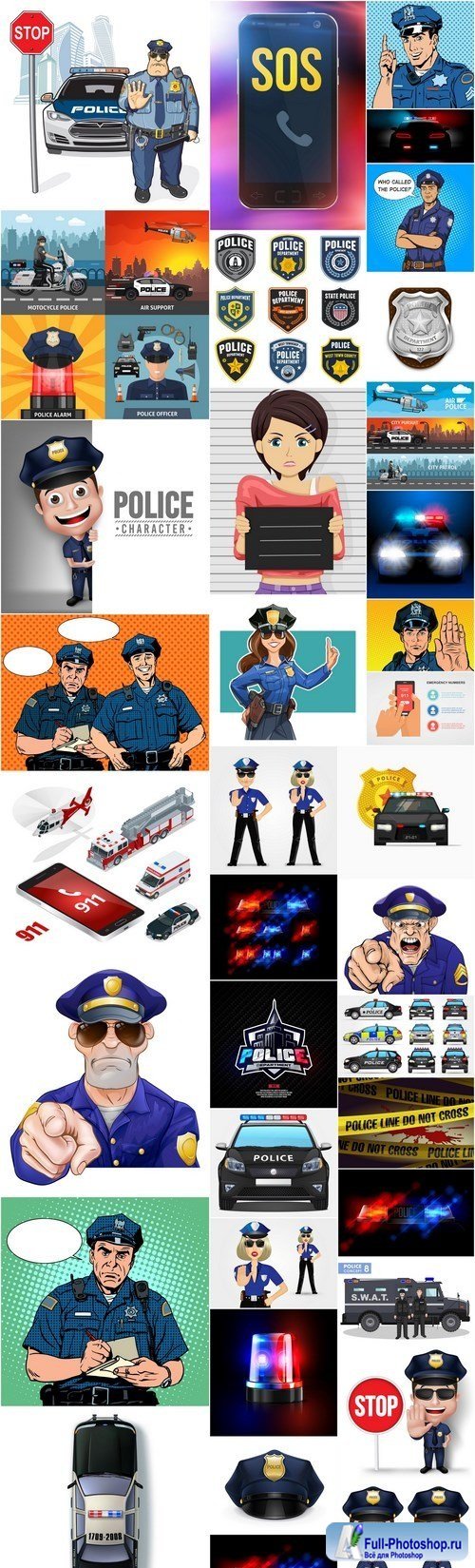 Police Collection - 36 Vector