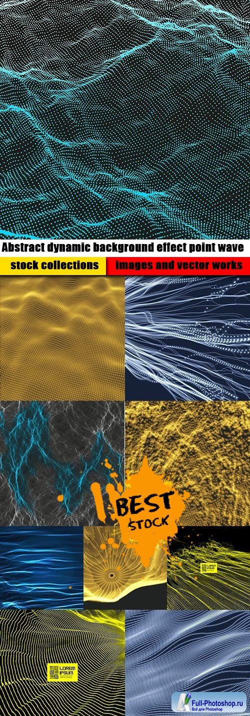 Abstract dynamic background effect point wave