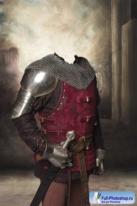 Рыцарь с мечом костюм для Photoshop