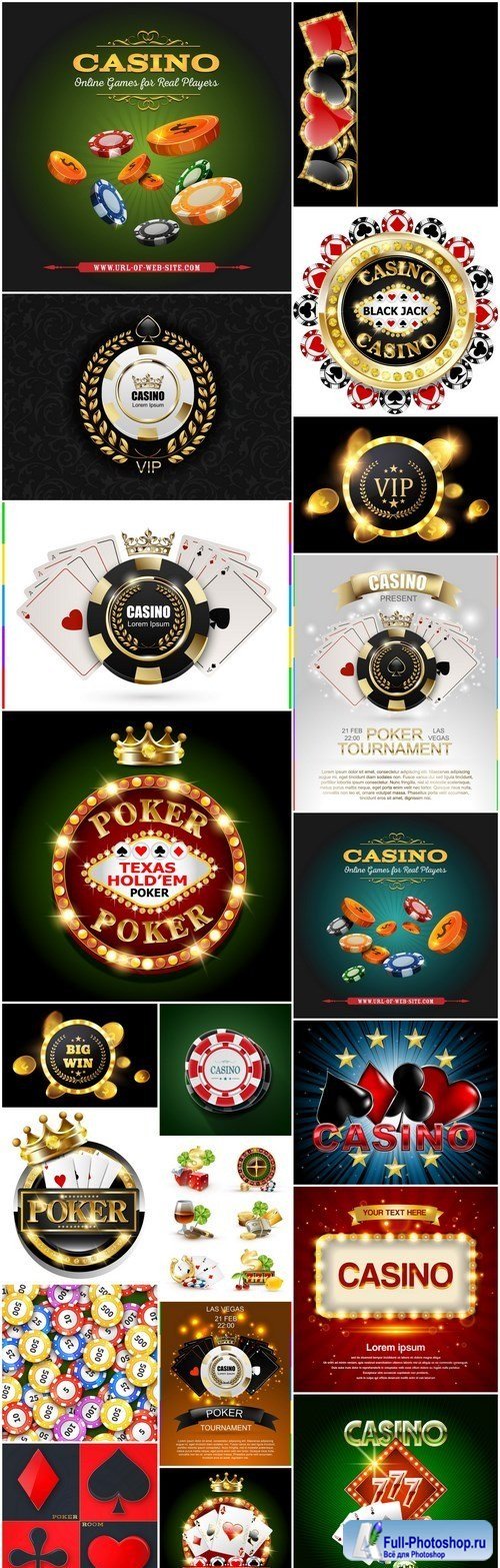 Casino Signs - 20 Vector