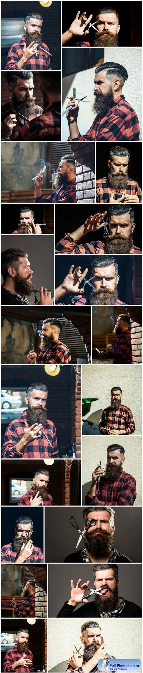 Man with Beard, Brutal Style, Hipster 4 - 25xUHQ JPEG Photo Stock