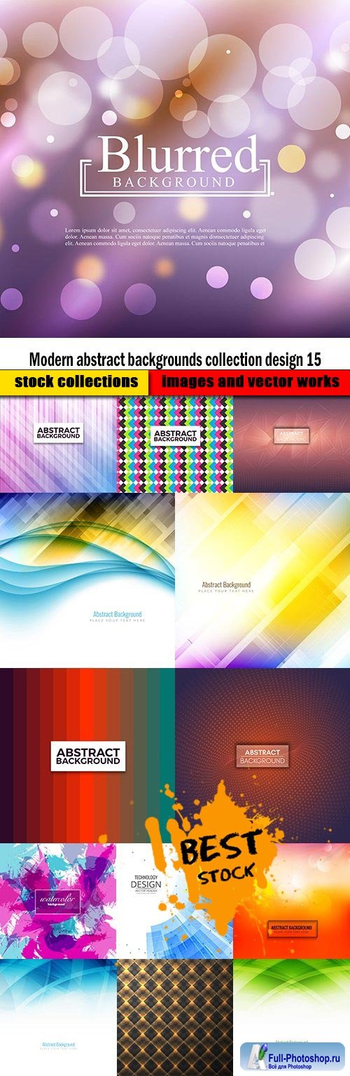 Modern abstract backgrounds collection design 15