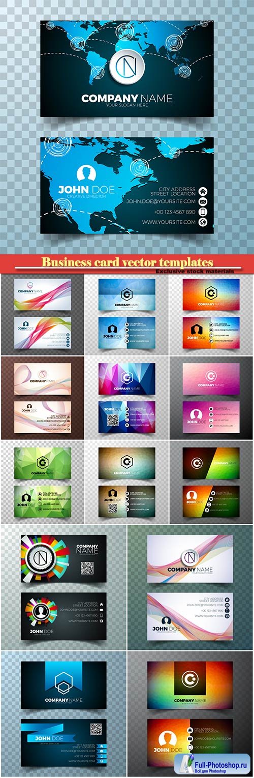 Business card vector templates # 27