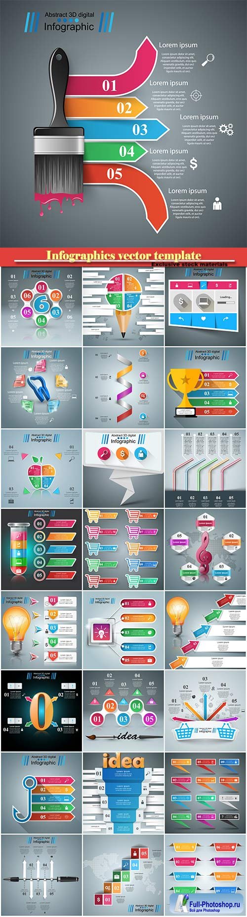 Infographics vector template for business presentations or information banner # 13