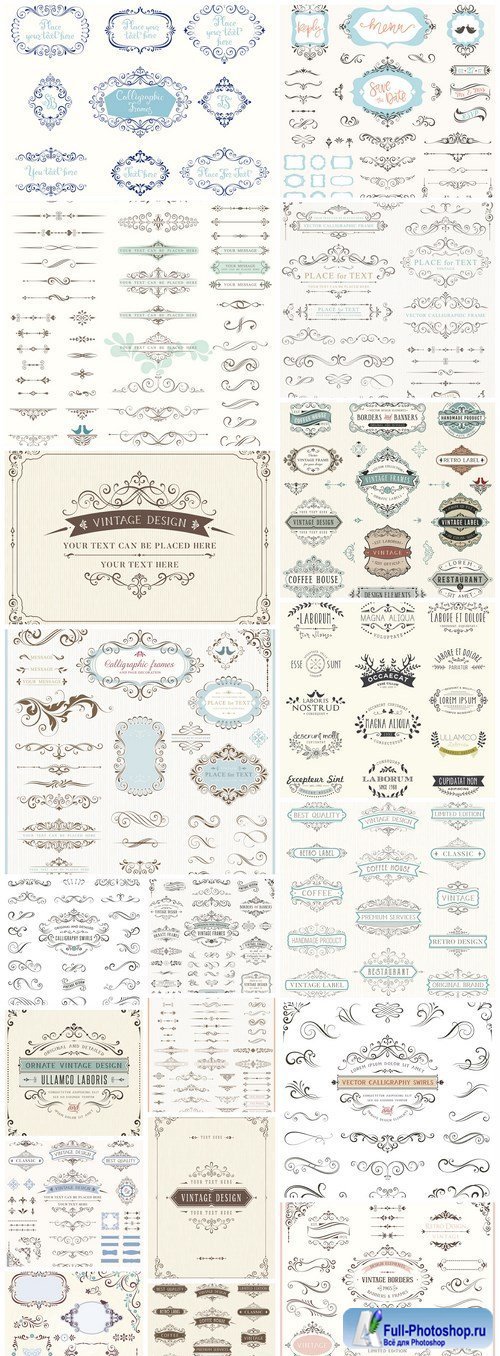 Vintage Calligraphy Elements