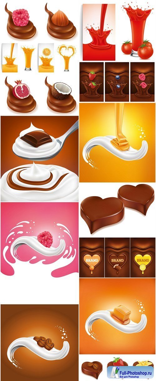 Different Food Design Elements #2 - 15 Vector