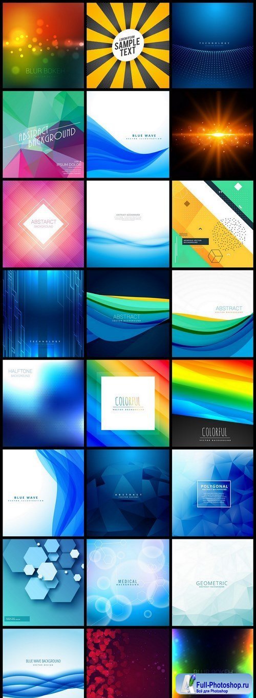 Abstract Background Collection #201 - 25 Vector