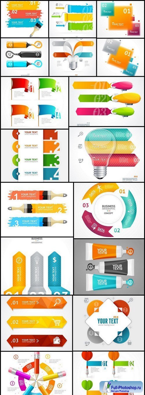 Infographics Design Elements #272 - 18 Vector