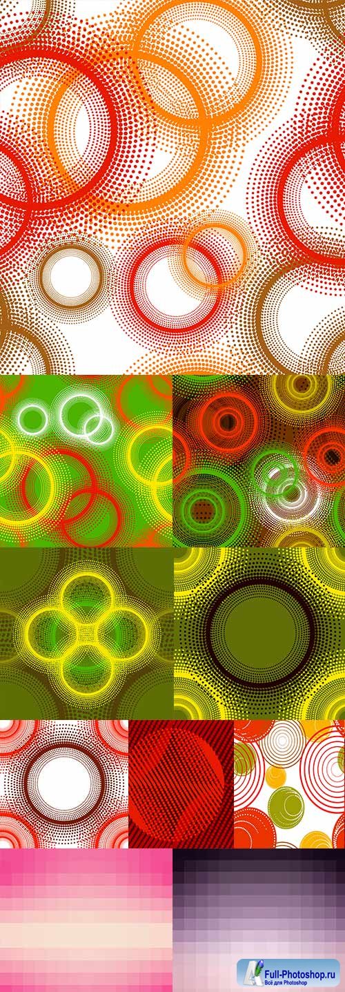 Modern abstract background with circles and squares