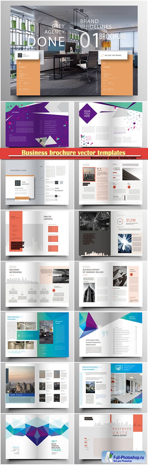 Business brochure vector templates, magazine cover, business mockup, education, presentation, report # 63