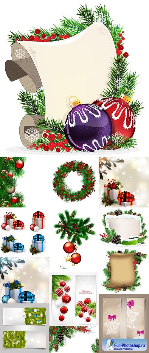 Christmas gifts and decorations 25 eps