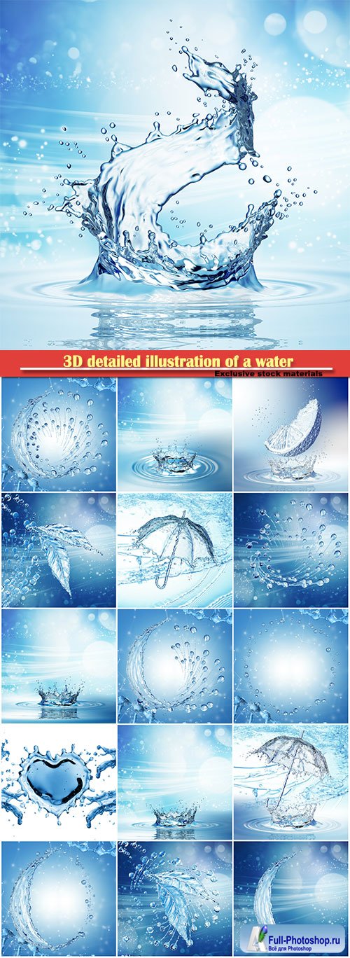 3D detailed illustration of a water