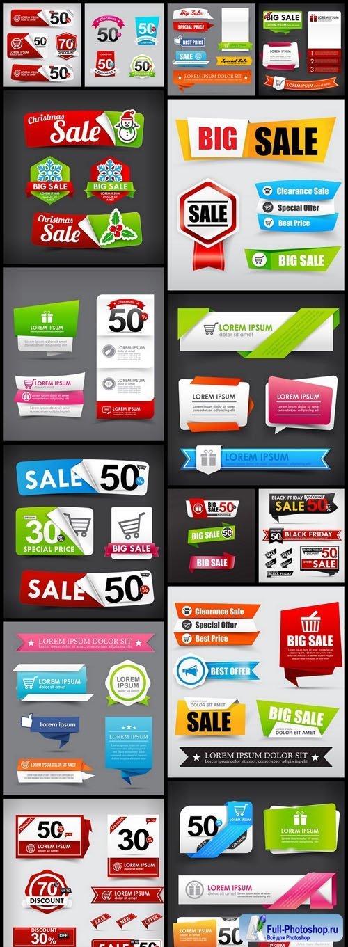 Promotional Sale Sanner Set #2 - 15 Vector