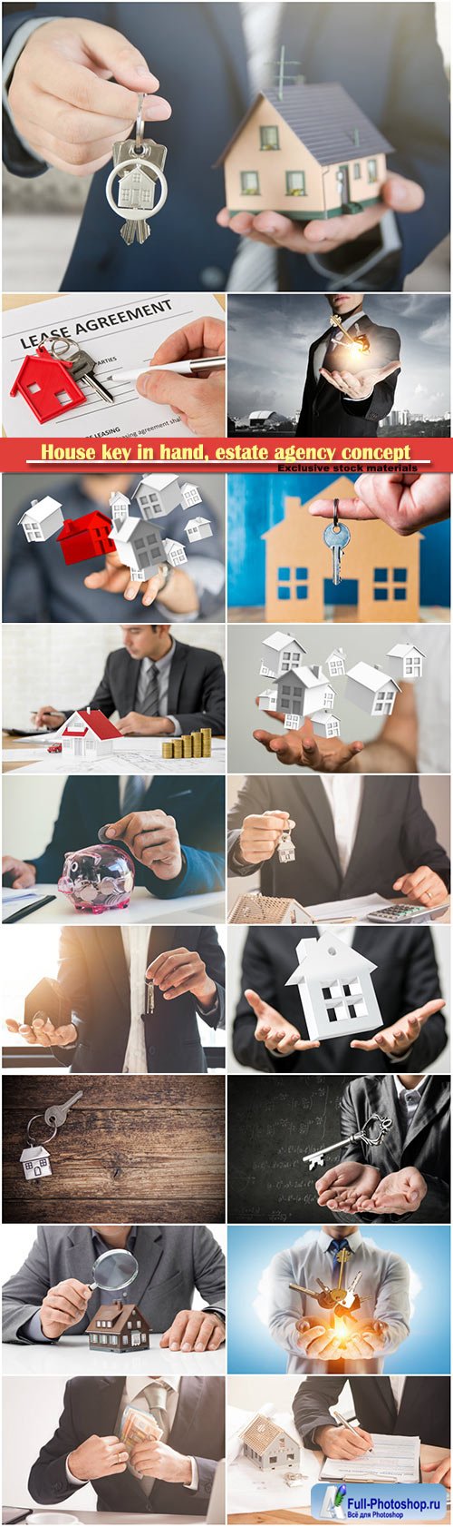 House key in hand, estate agency concept