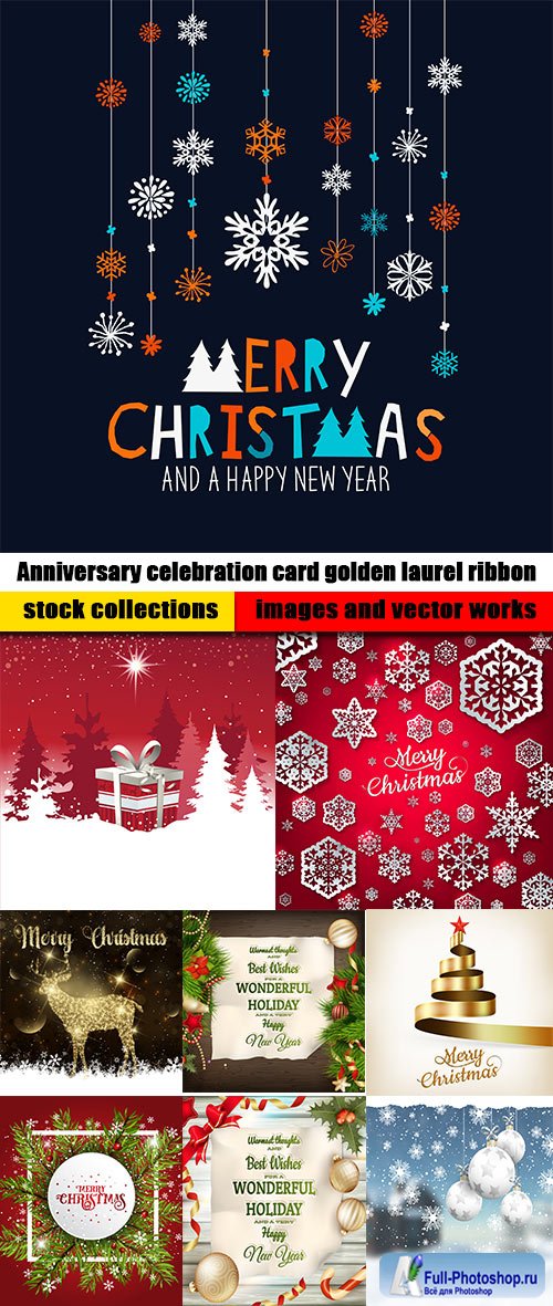 Merry Christmas and New Year collection design 7