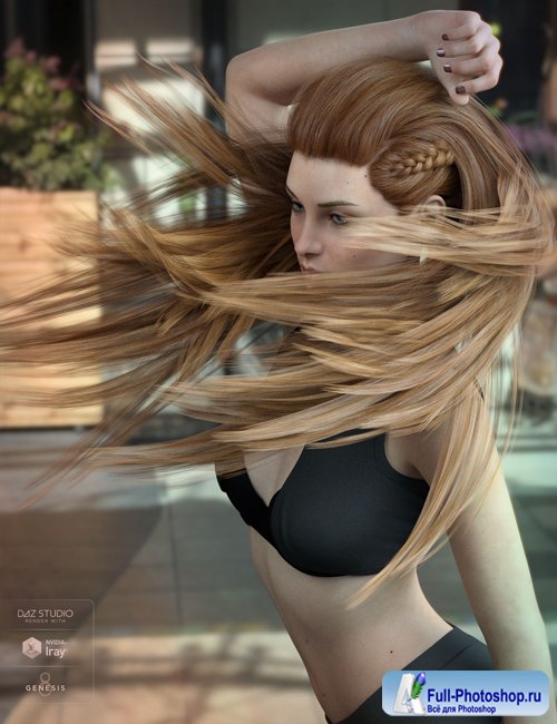 Xelene Hair for Genesis 3 & 8 Female(s)