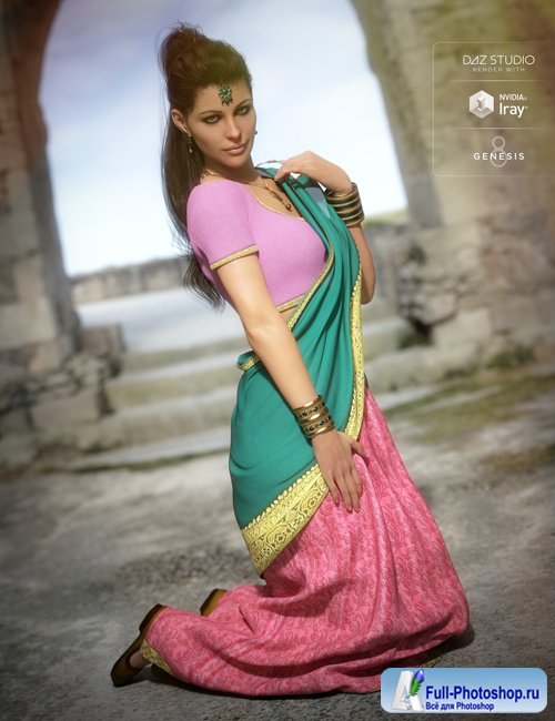 Saree for Genesis 8 Female and Victoria 8