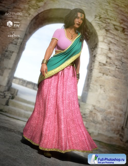 Saree for Genesis 8 Female and Victoria 8