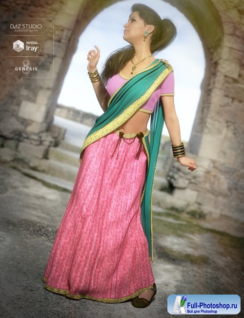 Saree for Genesis 8 Female and Victoria 8