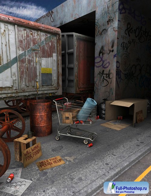 Hobo Scene Props