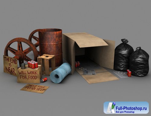 Hobo Scene Props